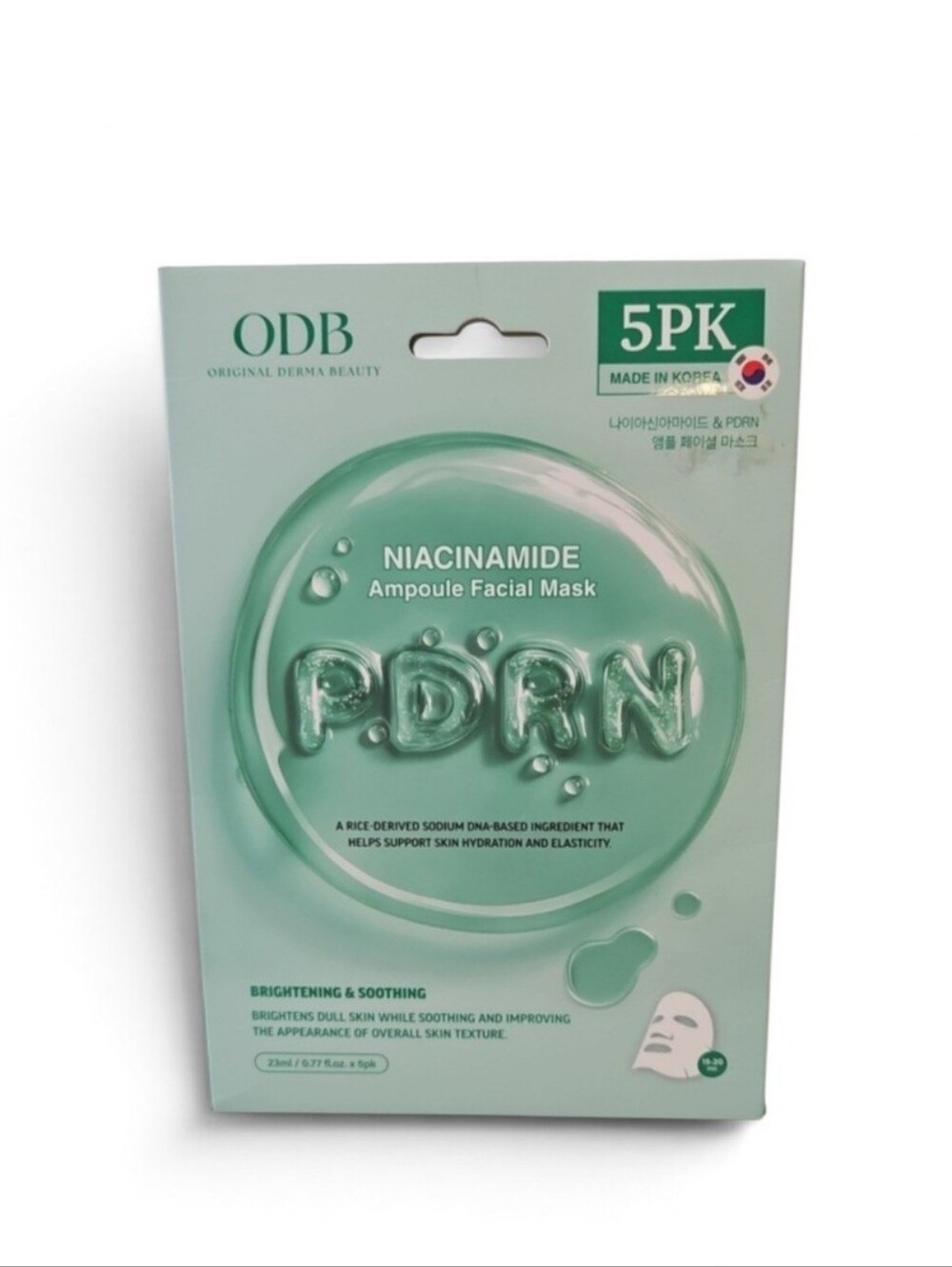 ORIGINAL DERMA BEAUTY PDRN NIACINAMIDE FACIAL MASK HYDRATION & ELASICITY 5 PACK